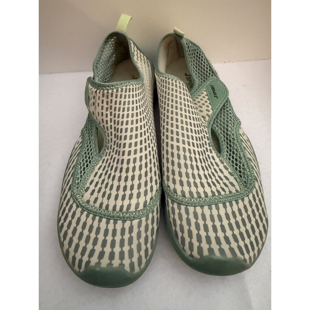 JSport Womens Water Shoes Size 8 Slip On Aqua Shoes Green Comfort Lightweight - Picture 2 of 7